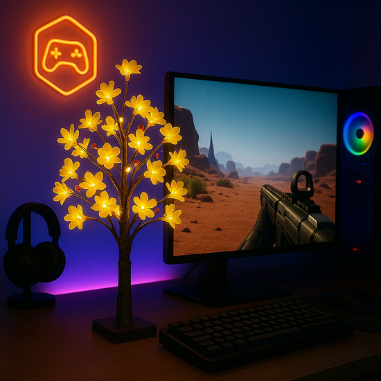 Gaming Desk Dual Monitor Setup
