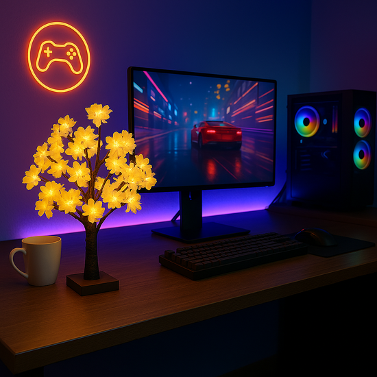 Clean Dual Monitor Gaming Setup